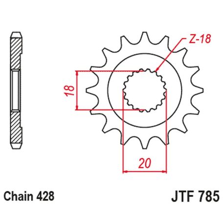Lánckerék első JT 785-13  Keeway / Benelli 125