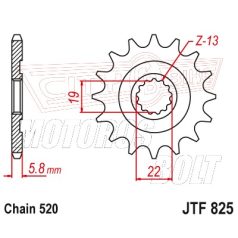 Lánckerék első JT 825
