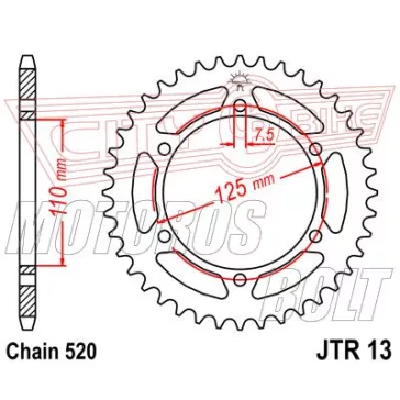 Lánckerék hátsó JT 013