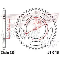 Lánckerék hátsó JT 018