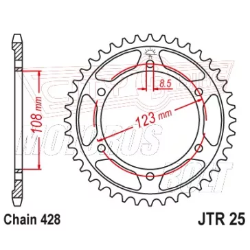 Lánckerék hátsó JT 025