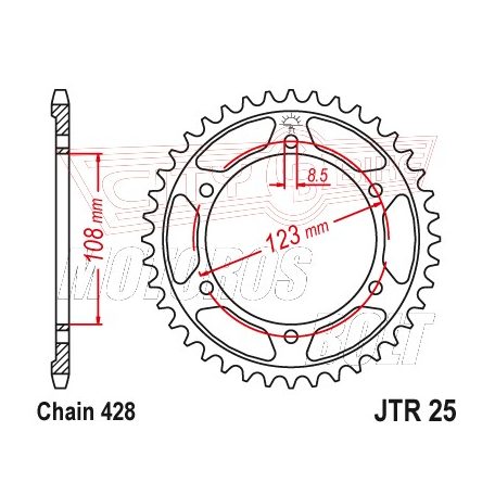 Lánckerék hátsó JT 025