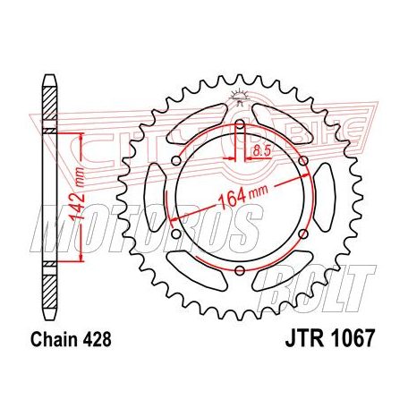 Lánckerék hátsó JT 1067