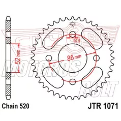 Lánckerék hátsó JT 1071