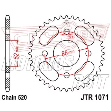 Lánckerék hátsó JT 1071