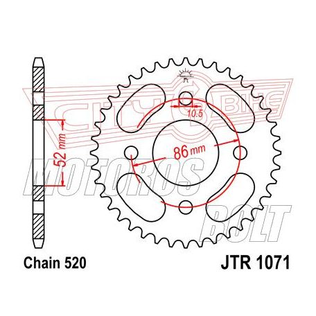 Lánckerék hátsó JT 1071