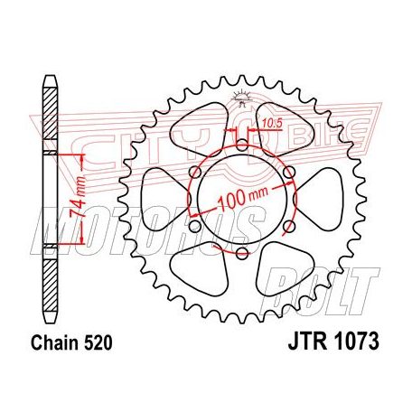 Lánckerék hátsó JT 1073