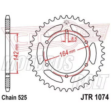 Lánckerék hátsó JT 1074
