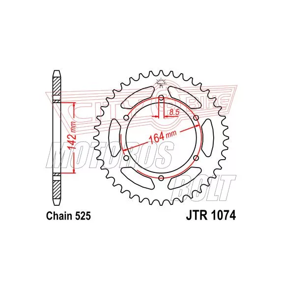 Lánckerék hátsó JT 1074 Lánckerék hátsó JT 1074