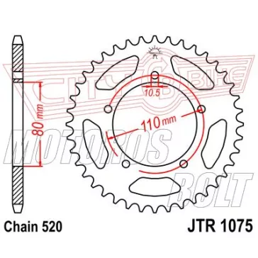 Lánckerék hátsó JT 1075