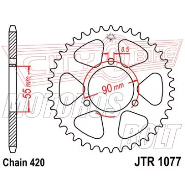 Lánckerék hátsó JT 1077