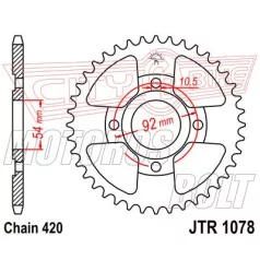 Lánckerék hátsó JT 1078