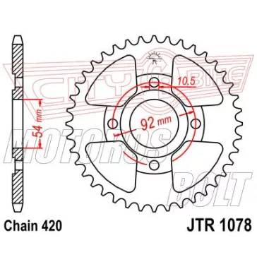 Lánckerék hátsó JT 1078