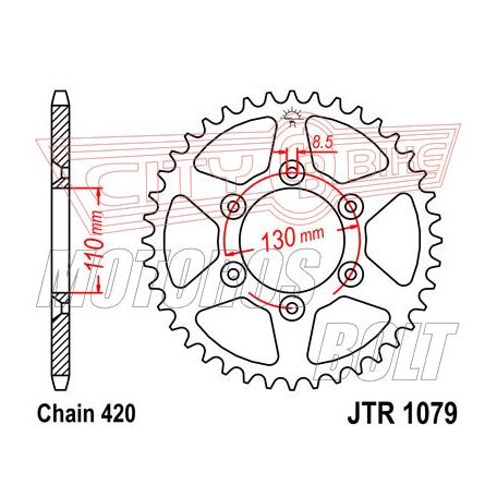 Lánckerék hátsó JT 1079