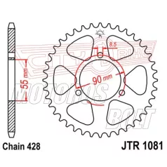 Lánckerék hátsó JT 1081