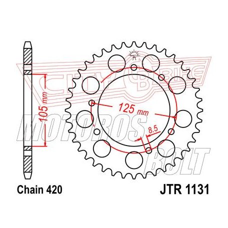 Lánckerék hátsó JT 1131-60