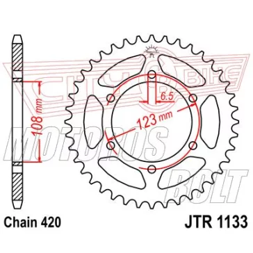 Lánckerék hátsó JT 1133