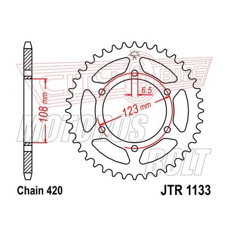 Lánckerék hátsó JT 1133