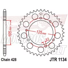 Lánckerék hátsó JT 1134