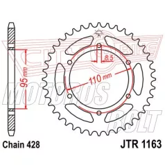 Lánckerék hátsó JT 1163