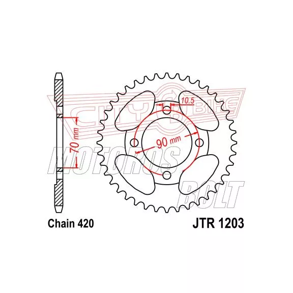 Lánckerék hátsó JT 1203 Lánckerék hátsó JT 1203