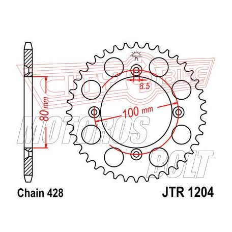 Lánckerék hátsó JT 1204-50