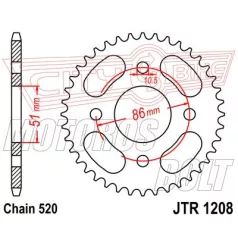 Lánckerék hátsó JT 1208