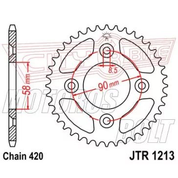 Lánckerék hátsó JT 1213