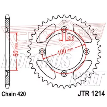 Lánckerék hátsó JT 1214