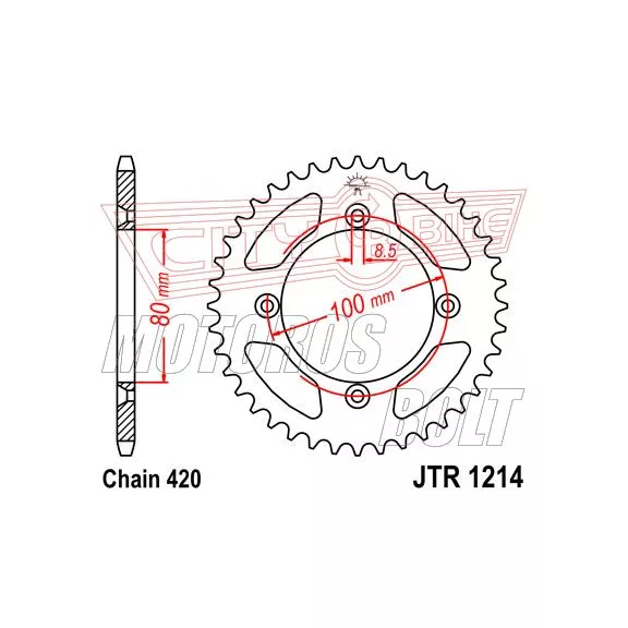 Lánckerék hátsó JT 1214-38 Lánckerék hátsó JT 1214-38