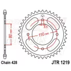 Lánckerék hátsó JT 1219