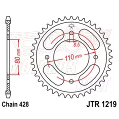 Lánckerék hátsó JT 1219