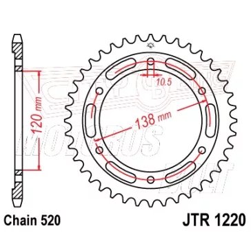 Lánckerék hátsó JT 1220-38
