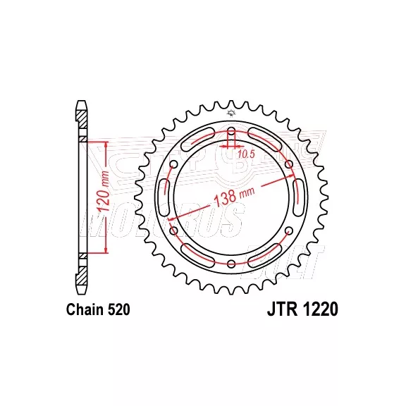 Lánckerék hátsó JT 1220-38 Lánckerék hátsó JT 1220-38