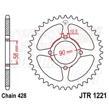 Lánckerék hátsó JT 1221