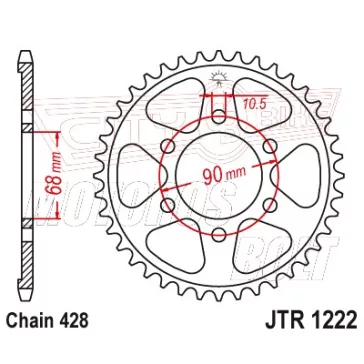 Lánckerék hátsó JT 1222-47