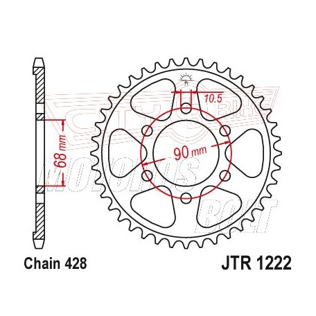 Lánckerék hátsó JT 1222-47