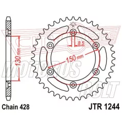 Lánckerék hátsó JT 1244