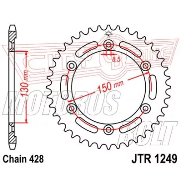 Lánckerék hátsó JT 1249