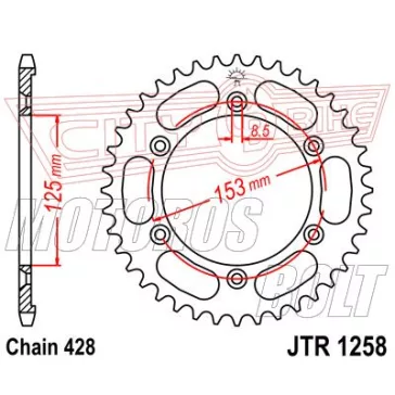 Lánckerék hátsó JT 1258
