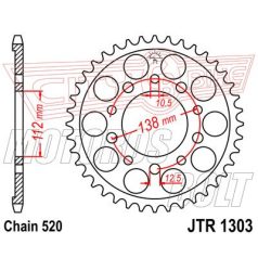 Lánckerék hátsó JT 1303-43