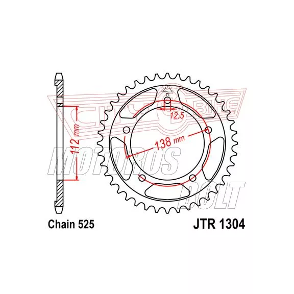 Lánckerék hátsó JT 1304-39 Lánckerék hátsó JT 1304-39