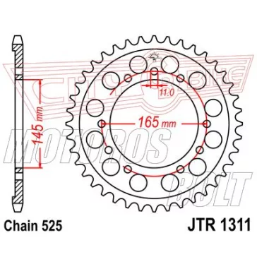 Lánckerék hátsó JT 1311