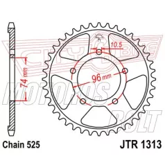 Lánckerék hátsó JT 1313