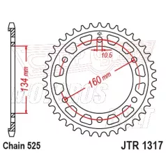 Lánckerék hátsó JT 1317