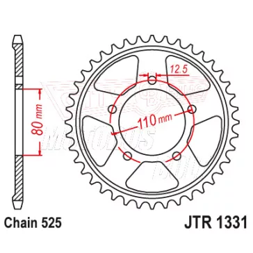 Lánckerék hátsó JT 1331-42ZBK