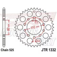 Lánckerék hátsó JT 1332-40