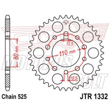 Lánckerék hátsó JT 1332