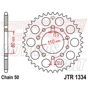 Lánckerék hátsó JT 1334