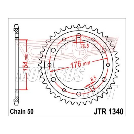 Lánckerék hátsó JT 1340-44